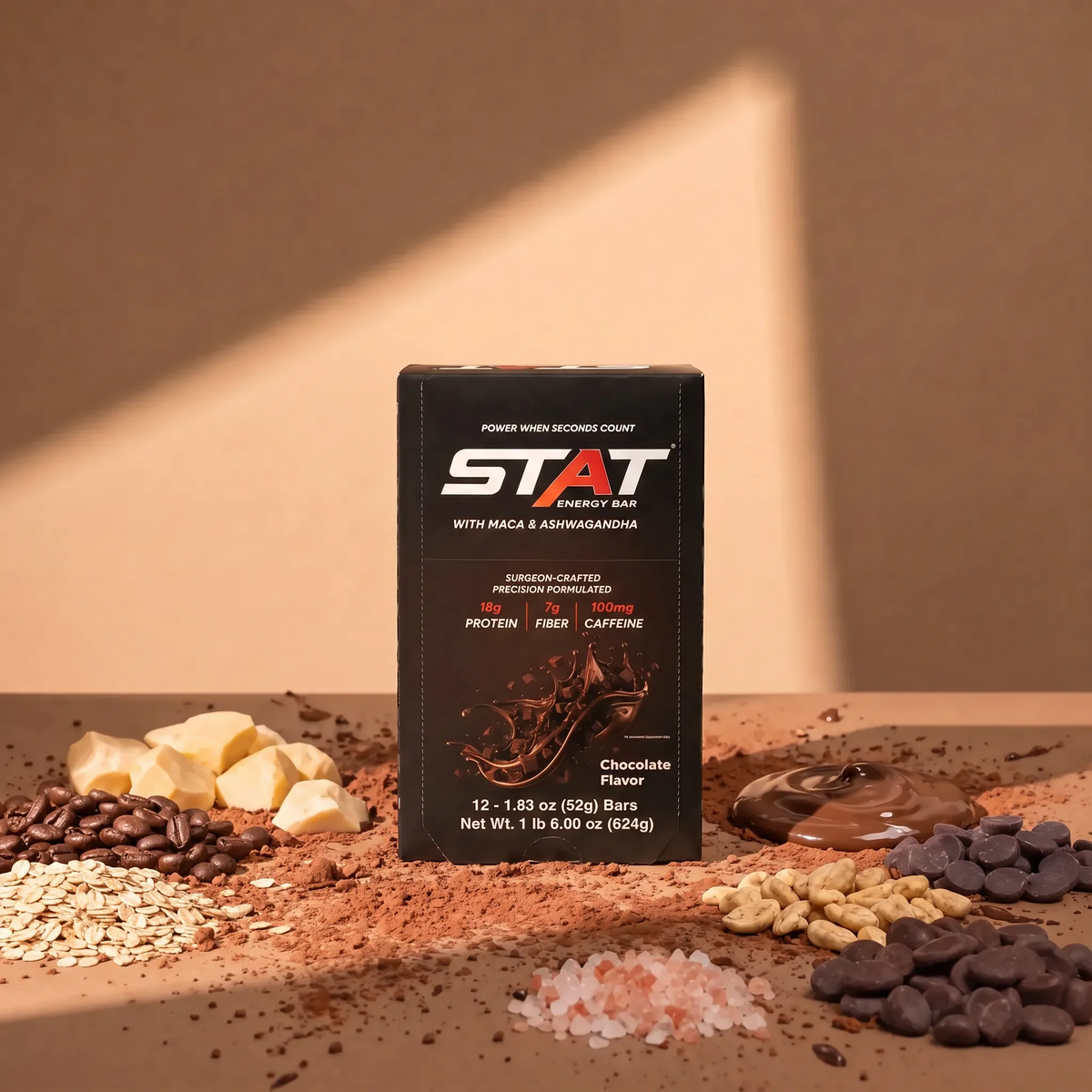 Chocolate flavor available in your custom STAT Bar bundle